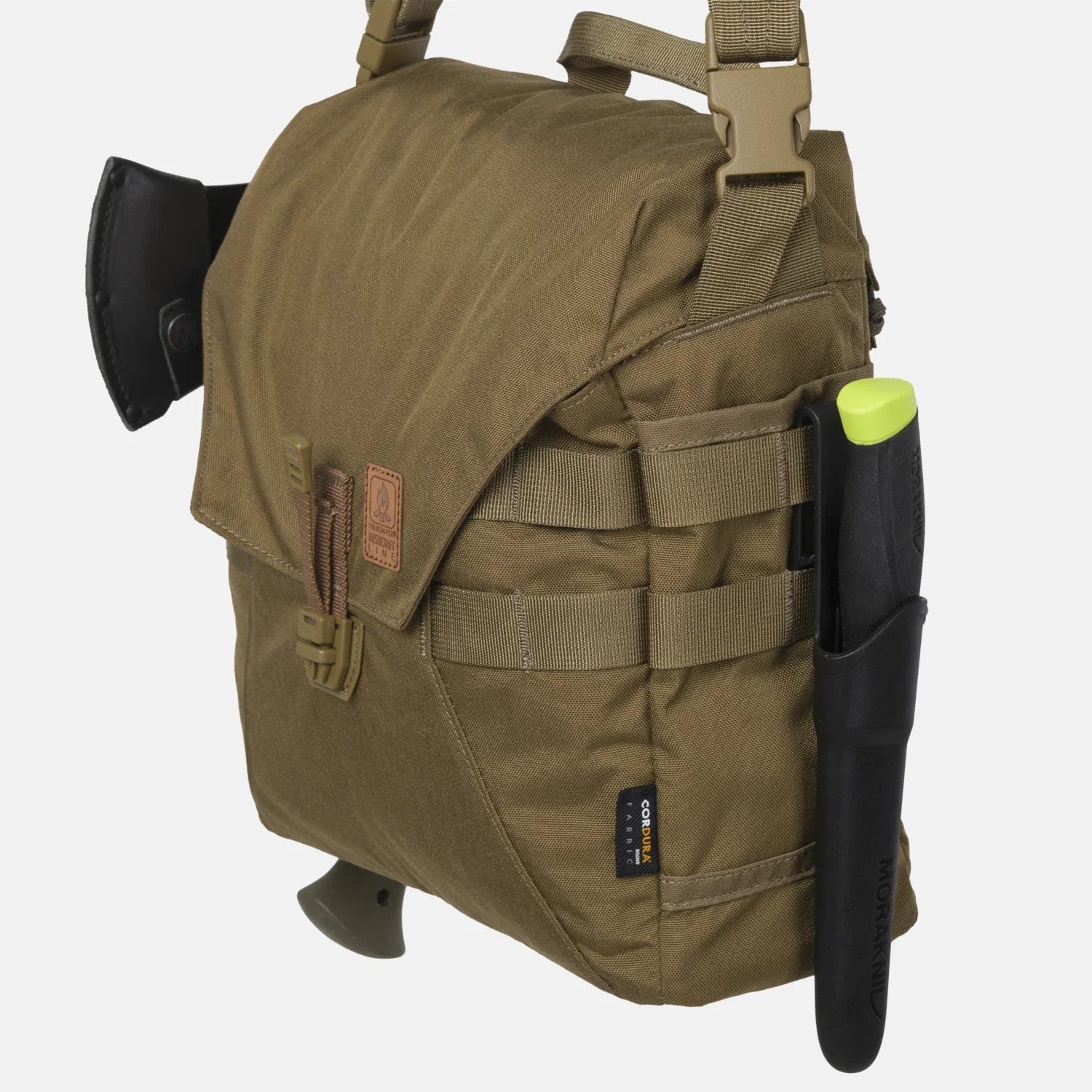Helikon-Tex Bushcraft Haversack Bag taška cez rameno Cordura®, olivová/čierna – detail 6