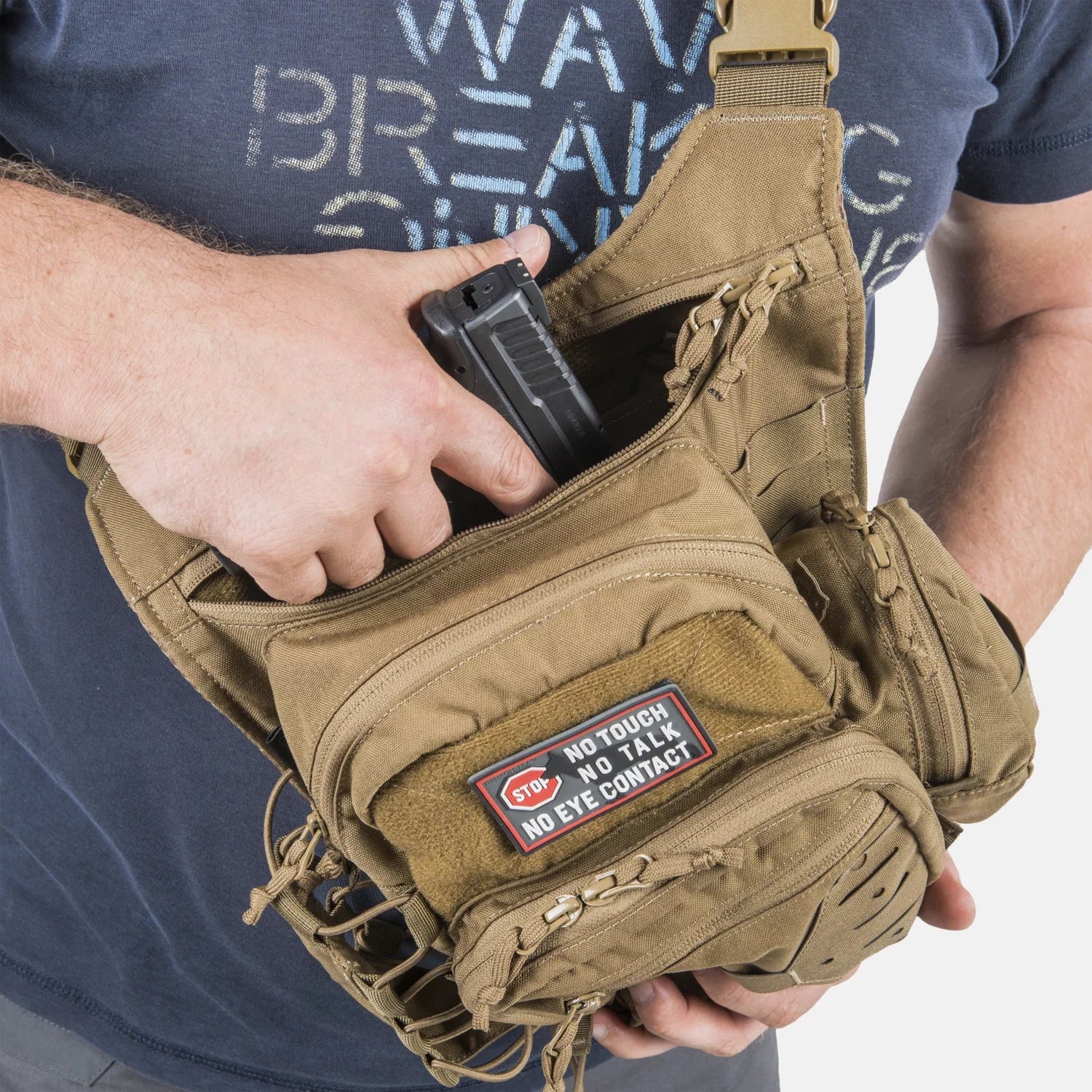 Helikon-Tex EDC SIDE BAG® kapsa cez rameno, coyote – detail 8