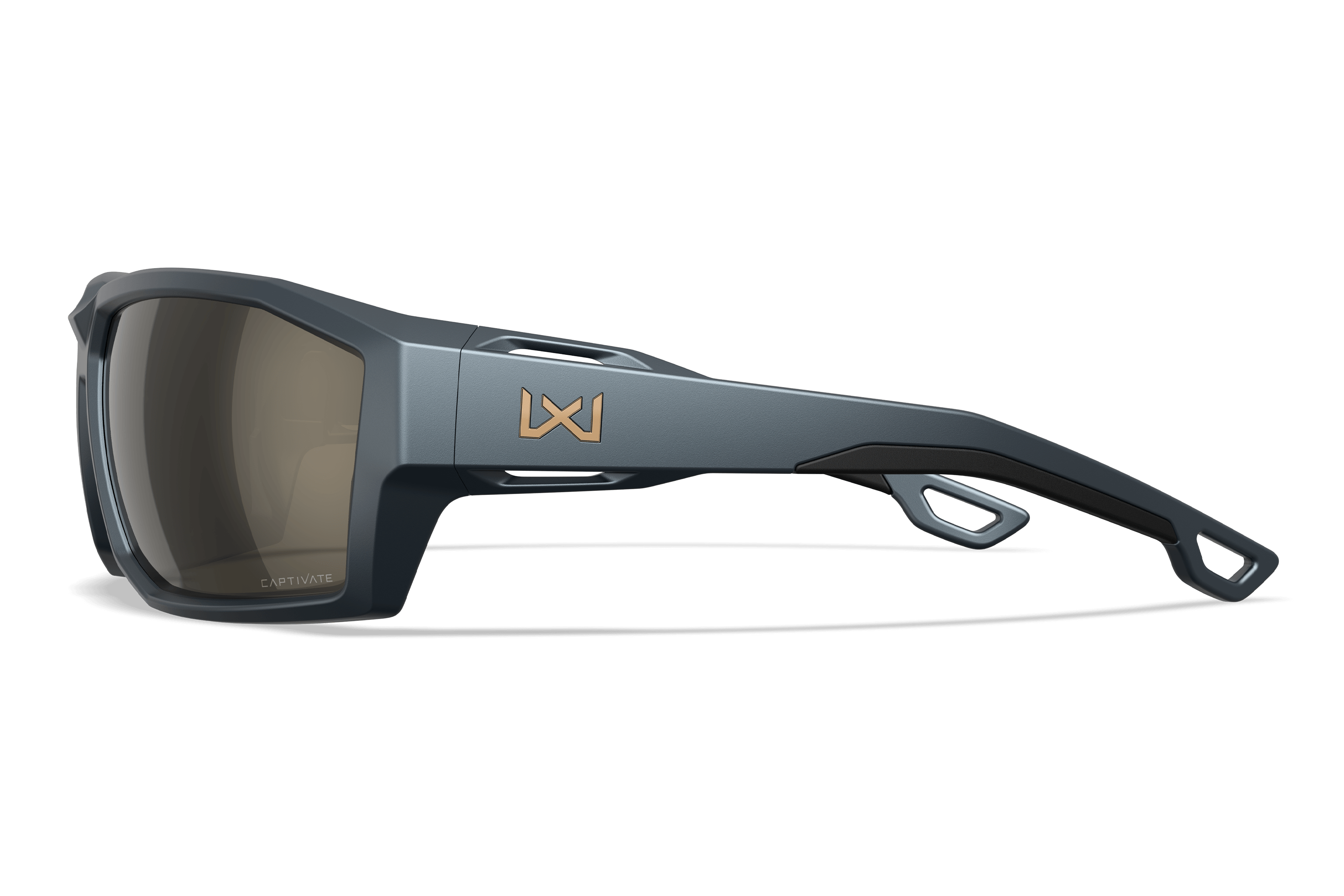Wiley X Alpine балістичні сонячні окуляри, матовий графітовий сірий / CAPTIVATE вольфрамове дзеркало