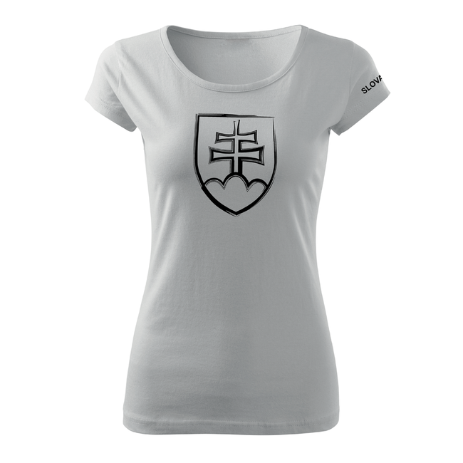 DRAGOWA футболка жіноча словацький знак 150g/m2, біла