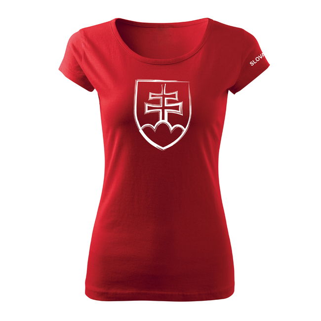 DRAGOWA футболка жіноча словацький знак 150g/m2, червона