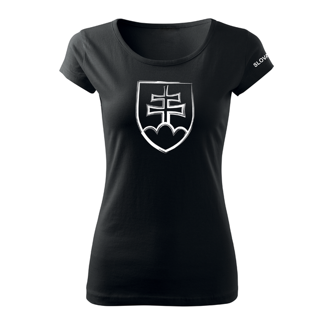 DRAGOWA футболка жіноча словацький знак 150g/m2, чорна