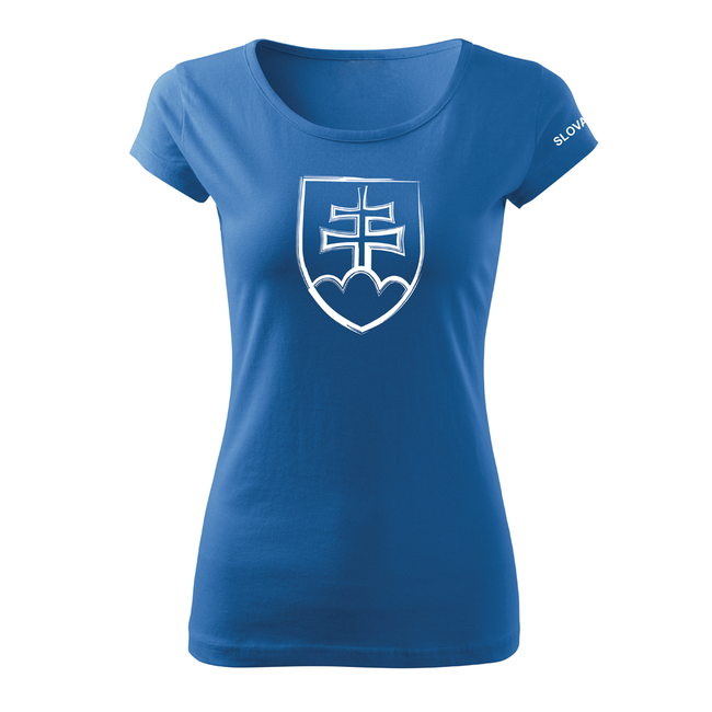 DRAGOWA футболка жіноча словацький знак 160g/m2, синя