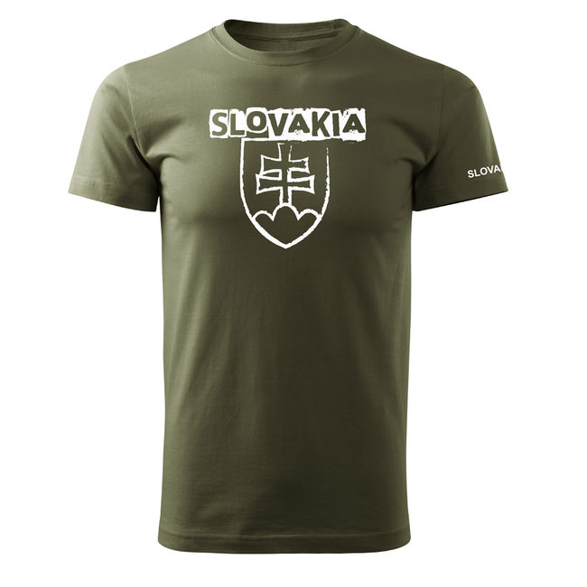 DRAGOWA футболка з коротким рукавом "Словацька символіка" 160g/m2, оливкова
