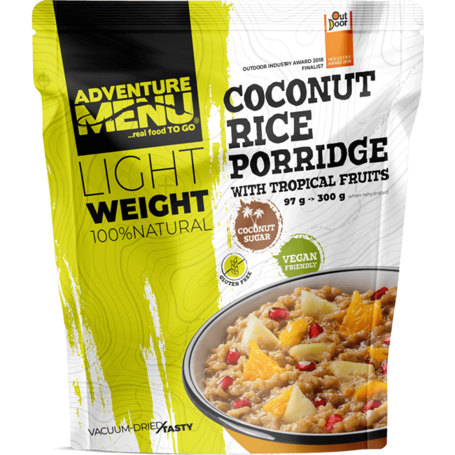 Adventure Menu рисово-кокосова каша з тропічними фруктами, 300g