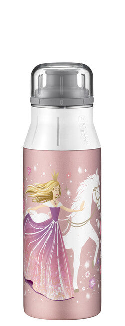 alfi elementBottle Kids дитяча пляшка для пиття з нержавіючої сталі, 0,6 л, принцеса