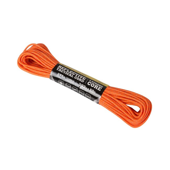 ATWOOD® 3/32 x 50 стоп тактична рефлексна шнура, неоново помаранчева (332R50)