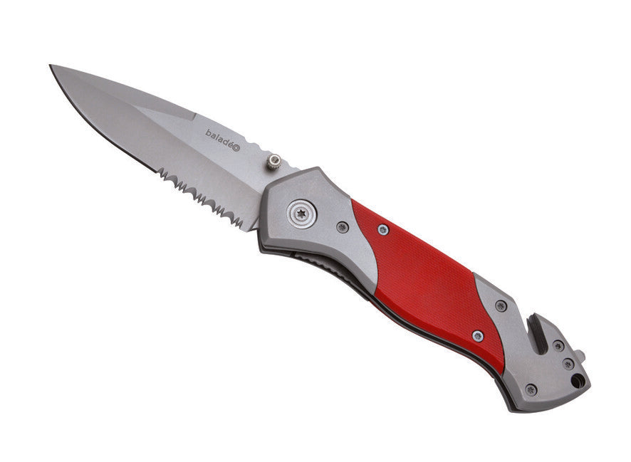 Baladeo ECO067 Rescue спасательный нож, красная G10