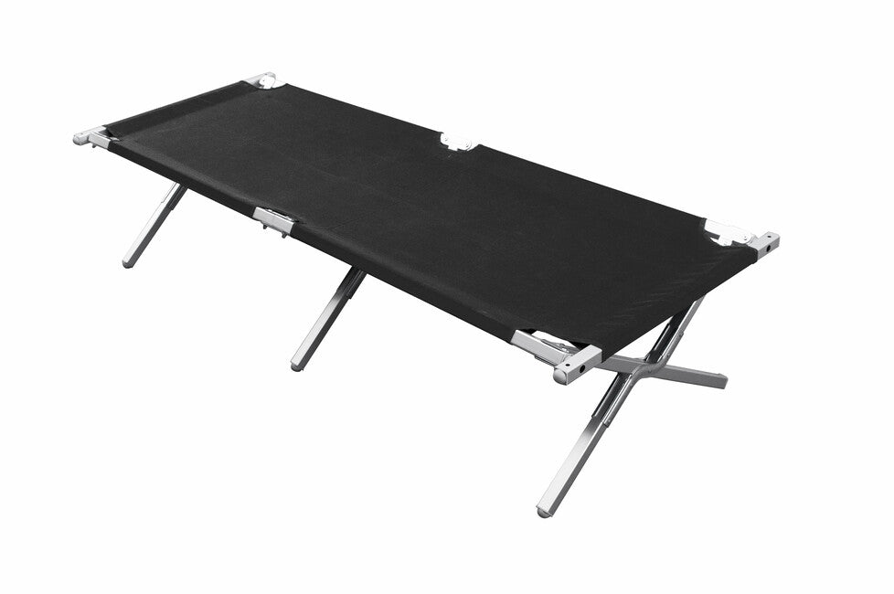 BasicNature Alu-Campbed туристичне ліжко, чорне, 210 см