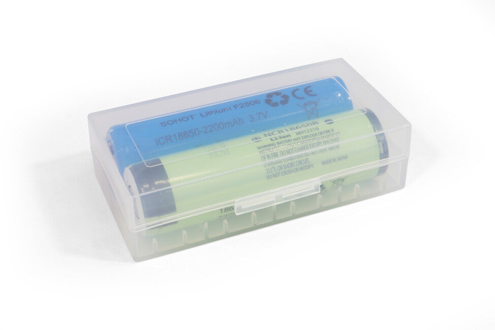 BasicNature коробка для акумуляторів для 2 x 18650 акумуляторів, прозора