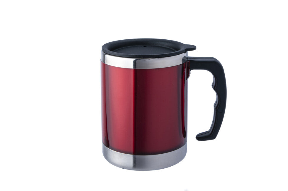 BasicNature MUG нержавіюча термоска, червона, 0,42 л