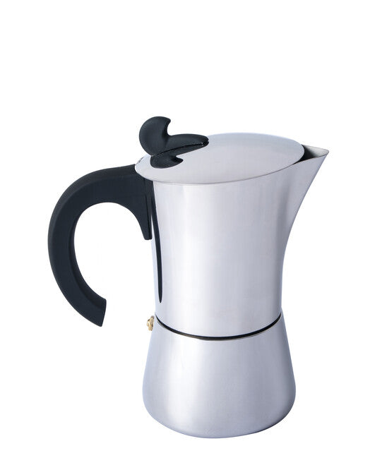 BasicNature Espresso каварка на 4 чашки Stainless Steel