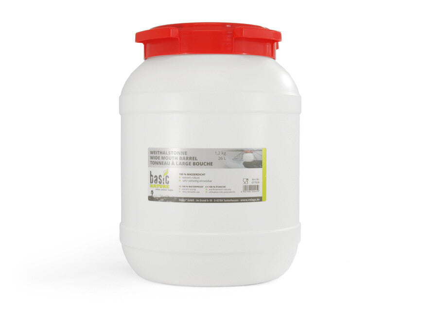 BasicNature контейнер для води з широким гирлом, білий, 26 л