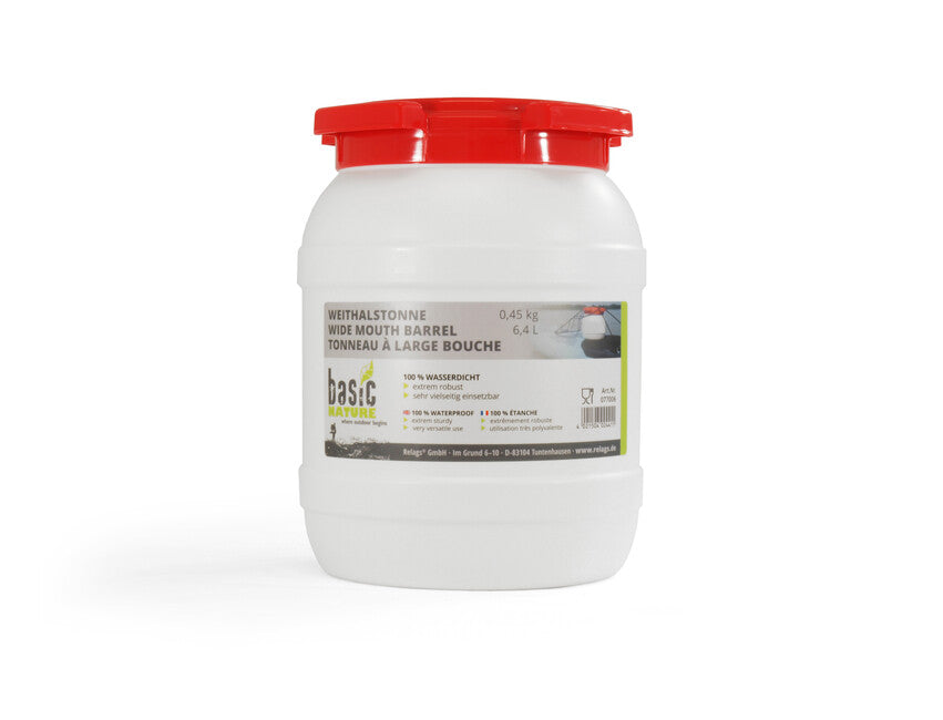 BasicNature контейнер з широким горлом, білий 6,4 л