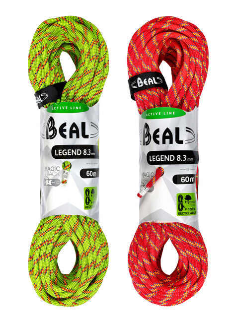 BEAL Legend лізацький канат 8,3 мм 2 × 60 м, зелена / рожева