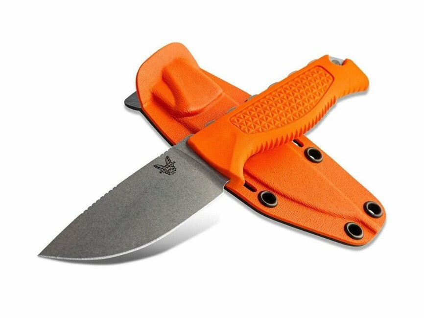 Benchmade мисливський ніж з чохлом, 9 см, помаранчевий