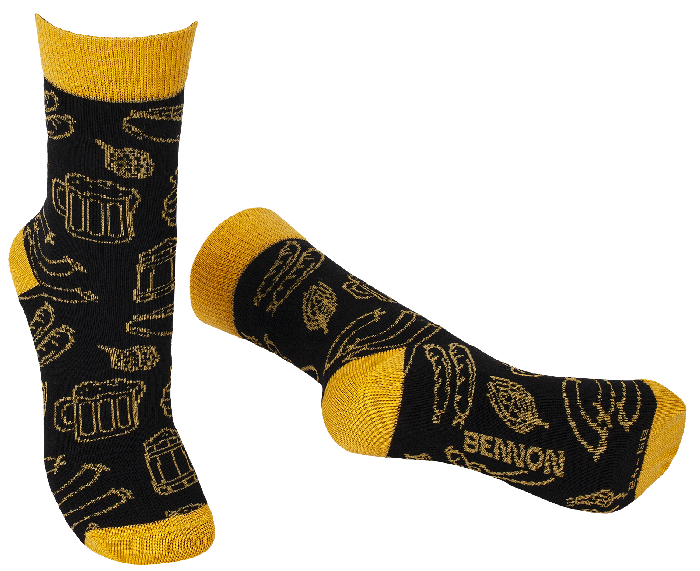 BENNON BENNONKY шкарпетки, жовта/чорна