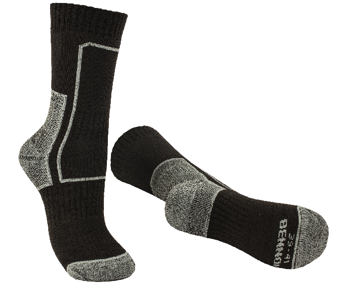 BENNON TREK SOCK треккінгові шкарпетки, чорна/сіра