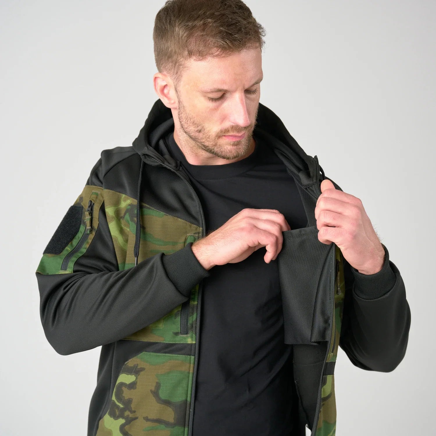 Helikon-Tex ROGUE HOODIE bunda, BLACK/TIGER STRIPE – detail 6