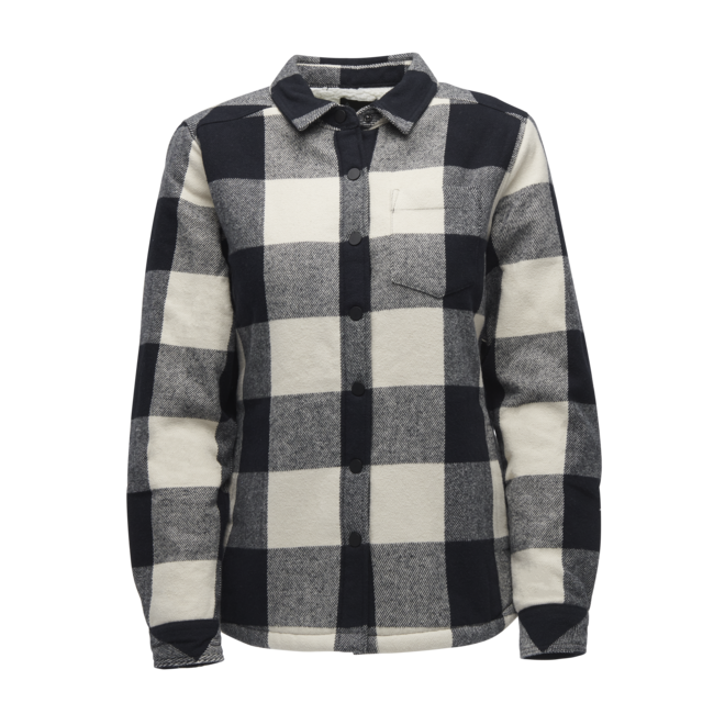 Black Diamond Project Lined Flannel фланелева сорочка жіноча, чорно-кремовий клітинка