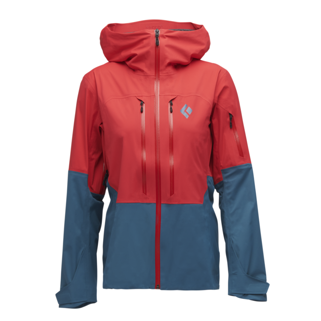 Black Diamond Recon Lt Stretch Shell лижна куртка жіноча, кораловий червоний-creek синій