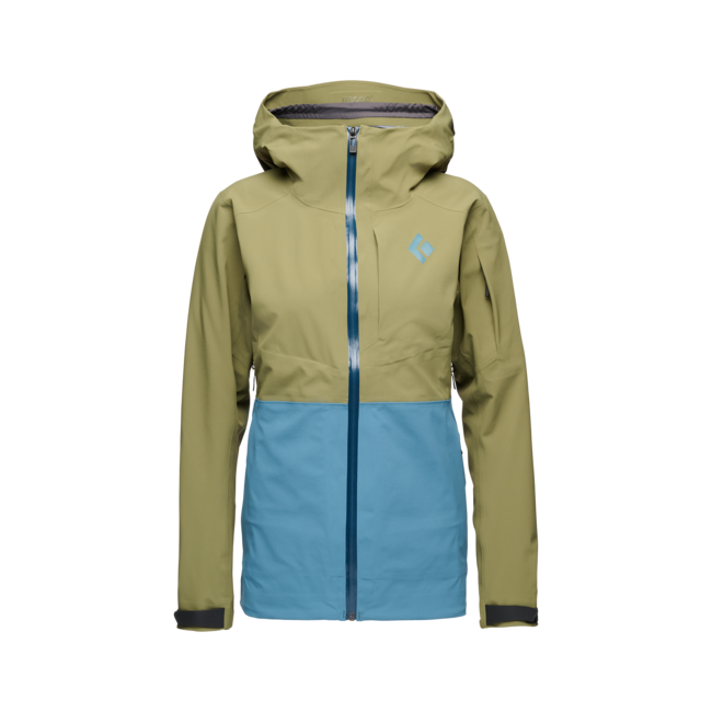 Black Diamond Recon Stretch Ski Shell лижна куртка жіноча, crag зелений-creek синій