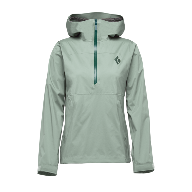 Black Diamond Stormline Stretch Anorak непромокаюча куртка жіноча, піна зелена