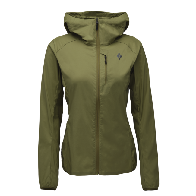 Black Diamond Alpine Start Hoody ультралегка софтшел куртка жіноча, лісовий зелений