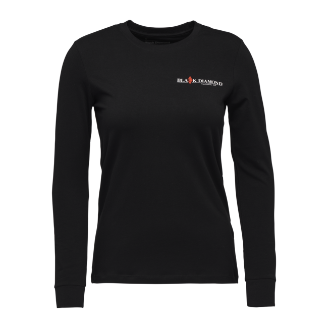 Black Diamond Heritage Wordmark футболка жіноча з довгим рукавом, чорна