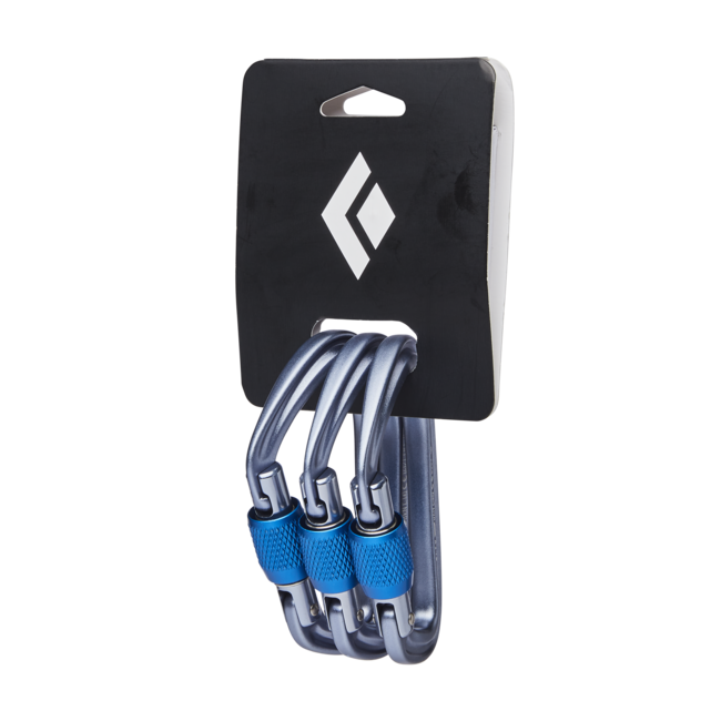 Black Diamond Hotforge Scrwgt карабін для альпінізму 3 шт., сірі