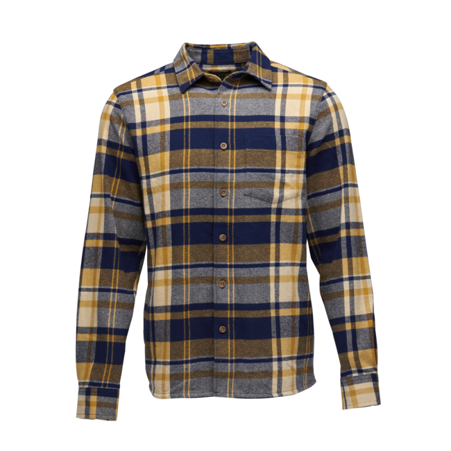 Black Diamond Project Flannel фланелева сорочка чоловіча, індиго-золотий в клітинку
