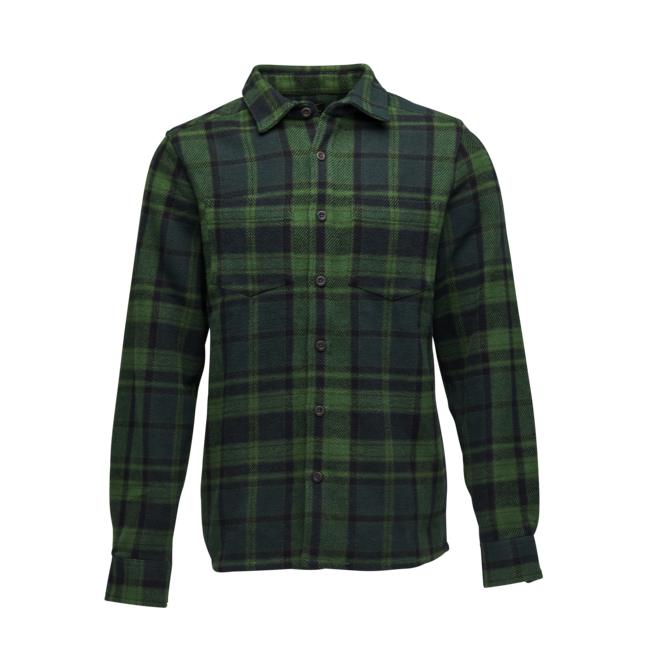Black Diamond Project Heavy Flannel фланелева сорочка чоловіча, пальмово-зелена-антрацит у клітинку