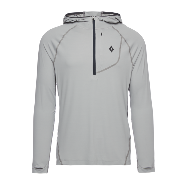 Black Diamond флісова толстовка з капюшоном Alpenglow Pro чоловіча, pewter