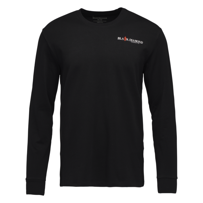 Black Diamond Heritage Wordmark футболка чоловіча з довгим рукавом, чорна