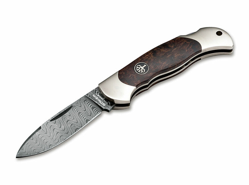 BÖKER® Junior Scout Spearpoint кишеньковий ніж 7 см, дамаськ, хвилястий берізник