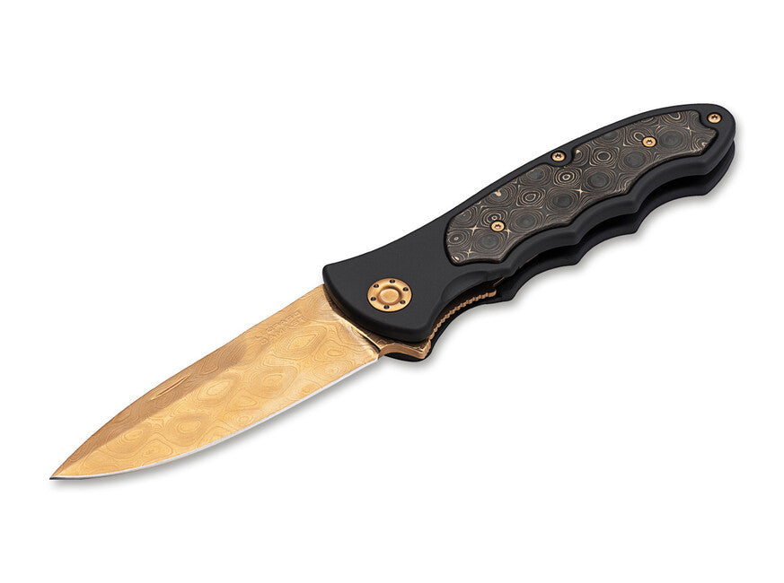 BÖKER® Leopard-Damast III ніж 42 gold