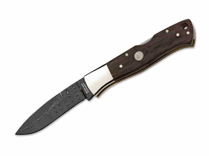 BÖKER® Mamba складний ніж дамасцена сталь, дуб, 8,2 см