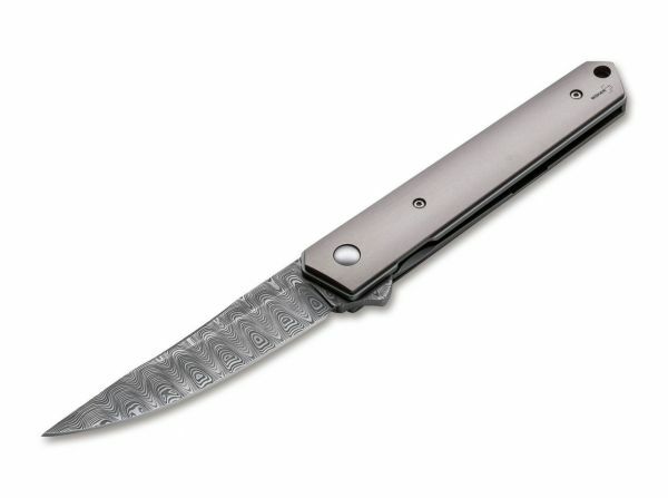 BÖKER® Kwaiken Flipper складаний ніж, дамаськ титан, 9 см
