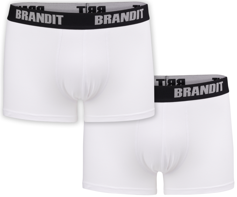 Brandit боксери з логотипом 2 шт., біло-біла