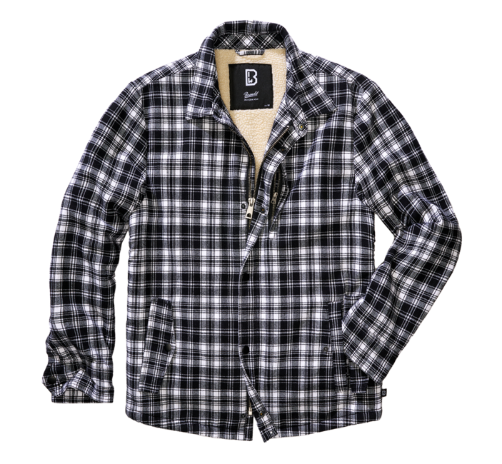 Brandit Classic Sherpa куртка, біло-чорна