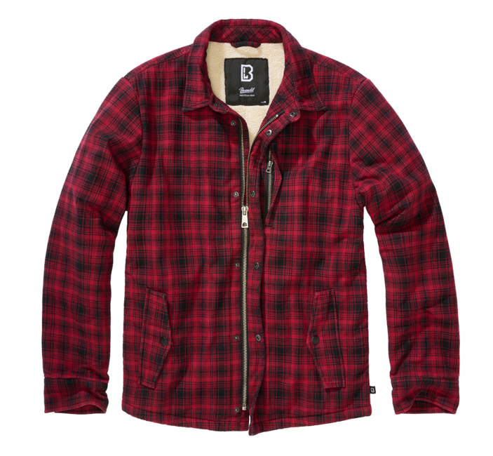 Brandit Classic Sherpa куртка, чорна-червона