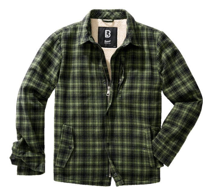 Brandit Classic Sherpa куртка, оливково-чорна