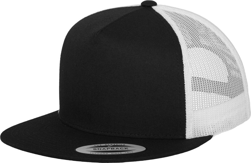 Brandit Classic Trucker 2-Tone кепка з прямим козирком, чорна-біла