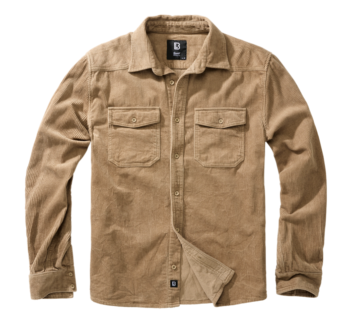 Brandit Corduroy Classic рубашка з довгими рукавами, верблюжа