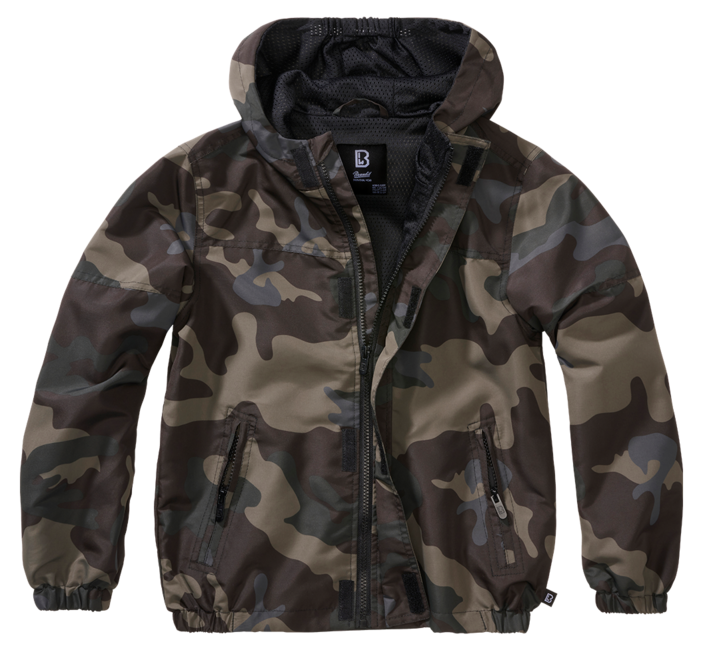 Brandit Summer Frontzip Windbreaker куртка дитяча, darkcamo