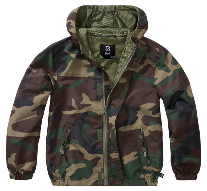 Brandit Summer Frontzip Windbreaker куртка дитяча, вудленд
