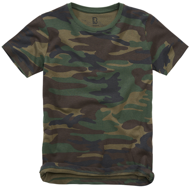 Brandit футболка дитяча з короткими рукавами, woodland