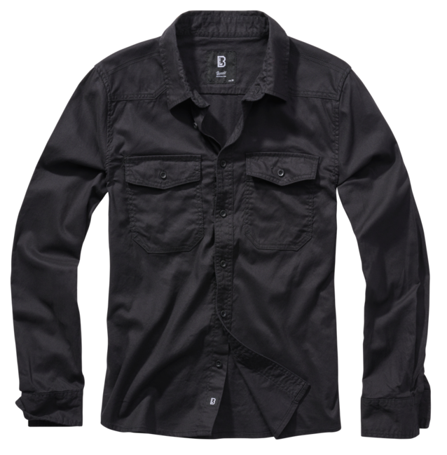 Brandit Flanellshirt сорочка, чорна