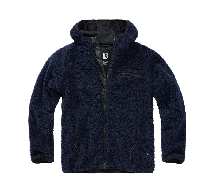 Brandit Worker куртка флісова з капюшоном Teddyfleece, темно-синя