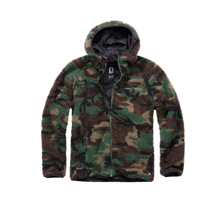 Brandit Teddyfleece Worker флісова куртка з капюшоном, вудленд